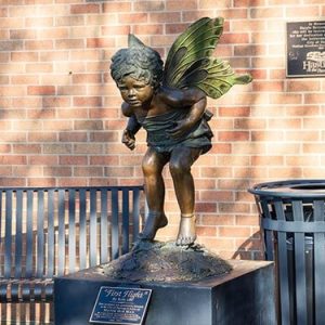 This is an image of the First Flight sculpture from Hastings Sculpture tours.